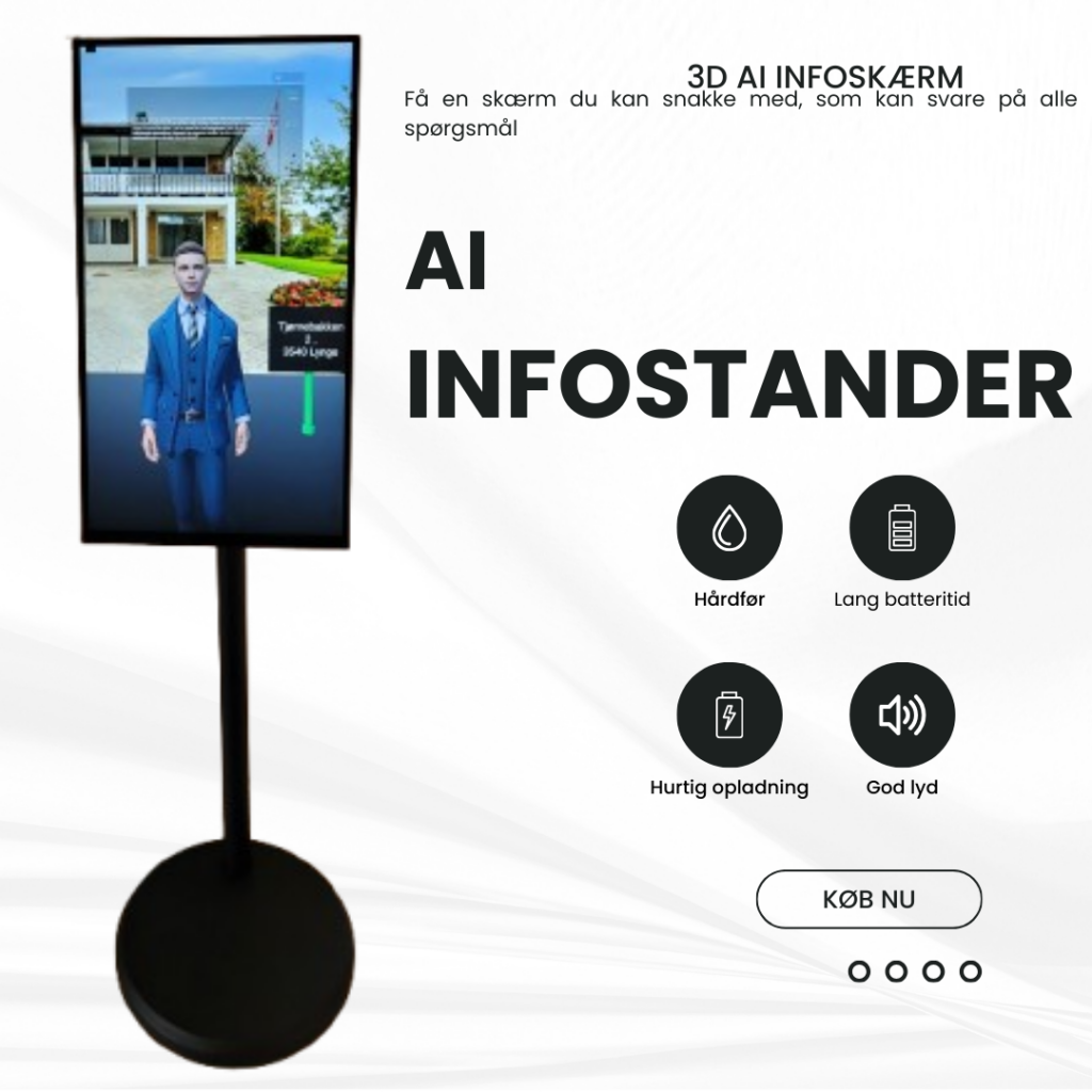 AI Infostander – Interaktiv Touchskærm med Batteri